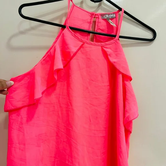 Neon pink halter neck top - Picture 7 of 15
